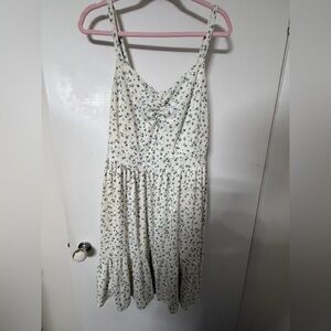 Torrid White and Blue Floral Mini Dress